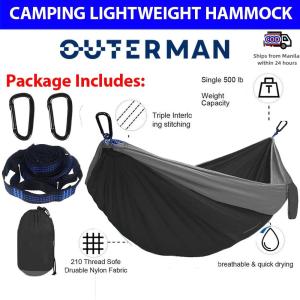 270cm thick parachute nylon hammock maximum weight 200kg outdoor camping light backpack hammock