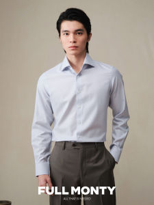 Pure Cotton Wrinkle-free Textured Windsor Collar Shirt for Men