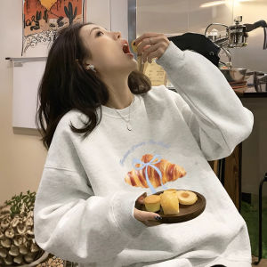SHUQINGLAI | Áo Hoodie Dày Phong Cách Oversized Cho Phụ Nữ Thu Đông 2024