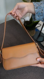 SKM Womens Plain Shoulder Bag with Adjustable Strap BG1050