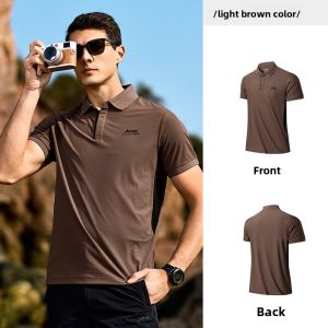 Jeep | Jeep Outdoor Mens Short Sleeve Polo Shirt Quick Dry Casual Top Breathable Summer New Arrival Sportswear T-Shirt Polyester Fiber