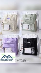 PREFERRED SHOP stock no.ABC 1pc Student Bag Waterproof Large Capacity Book Bag School Tutorial Bag Hand-Carrying Student Tote