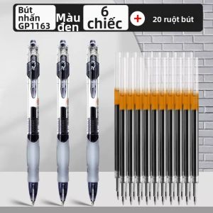M&G | Bút Nút Nhấn Đen Xanh Đỏ Sinh Viên Thi Cử Văn Phòng 0.5mm