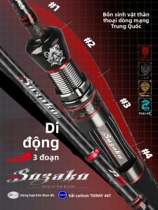 HISTAR | Cần Câu Đơn Gọn Nhẹ Chất Sợi Carbon Điều Chỉnh Nhanh