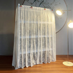 Rèm Cửa Bằng Vải Ren Sắt Ngăn Ngừa Bụi Bẩn Rèm Che Kệ Sách Rèm Cửa Tủ Phòng Ngủ Chống Muỗi Kiểu Pháp Rèm Cửa Phòng Tắm