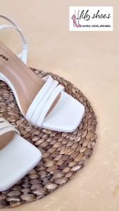 DALLEYA COLLECTION - Agnes Sandal Wanita Hak Chunky Warna Lilac Dan Olive by lily shoes