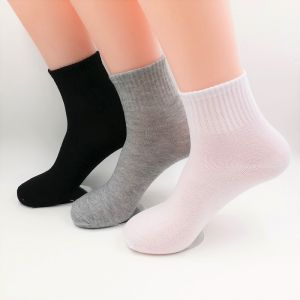 Classic Men Socks Solid Color Breathable Men Bussiness Socks Casual Anti-slip Socks Comfortable Cotton Ankle Socks Sport Socks