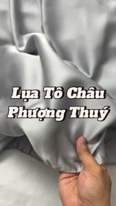 Vải lụa Tô Châu Mã Não cao cấp Phượng Thúy khổ 1m50 chất vải bóng dày có độ rũ cao co giãn nhẹ lên áo dài đầm body