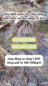 Máy băm nghiền cành cây tươi  băm tàu dừa khô  băm rau cỏ  đa năng