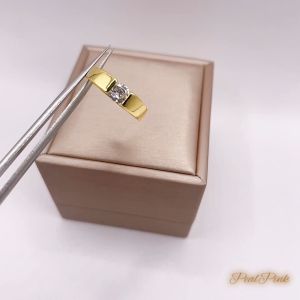 เพชรเม็ดเดี่ยว หุ้มไม่ต้อง แหวนเพชรคู่ แหวนเพชรใส่ได้ ชุดของ ชายหญิง