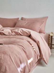 Luxury Cotton Bedding Set 4-Piece Pure Cotton Brushed Color Woven Bedding Coverlet Quilt Cover Sheet Pillowcase Bed Canopy