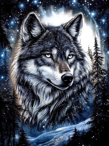 Oil Painting By Numbers Wolf Pattern DIY Number Drawing Canvas Pictures By Numbers Home Decor Large Size