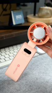 Jamay High Speed  kipas angin  portable  Rechargeable Handheld Fan kipas angin kecil 199 Gear  strong Wind  Digital  Foldable  kipas  mini