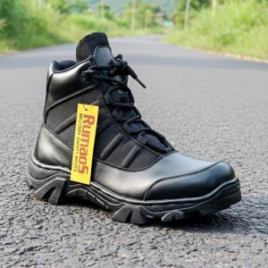 TERBARU- RUM 21 Sepatu boots PDL/PDH ninja pendek Lapangan  kulit