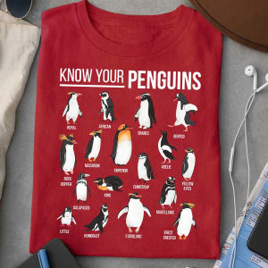 Know Your Penguins Shirt Funny Penguin Species T-Shirt Gift for Bird Lovers Zoo Fans Science Teachers Nature & Wildlife Nerds