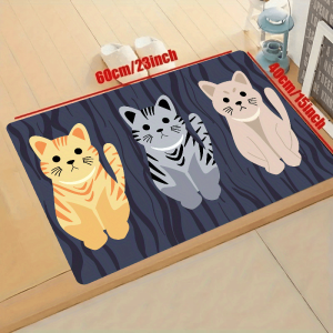 VIKAMA Cartoon Cute Soft Kitchen Carpet Non-Slip Washable Floor Mat Entry Door Doormat Living Room Laundry Room Absorbent Mats