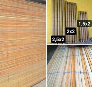 Tirai bambu outdoor 2x2meter plus tali kerekan