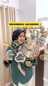 Creative Clock Living Room Dining Room Luxurious Wall Clock Hanging Decoration Ginkgo Leaf Clock