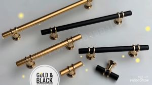 มือจับ มือจับเฟอร์นิเจอร์ มือจับลิ้นชัก มือจับตู้ ตู้เสื้อผ้า สีดํา สีทอง