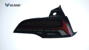 Vland Tesla Model 3 / Y 2017 - 2022 Dynamic Tail Lamp With Signal Running ( Clear + Black )