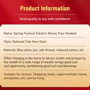Spring Festival living room pendant money tree Electric Money Tree Pendant