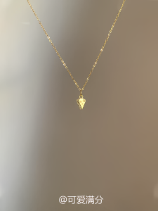 Sweet Style Golden Cheese Pendant Necklace for Women Simple Elegant Cute Dainty Matching Clavicle Chain Jewelry Accessory