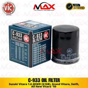 C-933 Vic Oil Filter For Suzuki Vitara 1.6 4DWD (G16B) Grand Vitara Swift All New Vitara 18-