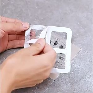 1 PCS Floor Drain Filter Toilet Bathroom Sewer Anti-Clogging Gauze Field Character Grid Sewer Anti-Cockroach Filter 一次性地漏贴