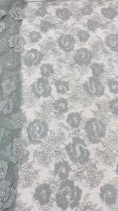 Off White Wedding Dress Lace Fabric2026 High Quality Beaded Lace Sequenced Lace Fabric Embroidered Flower Lace