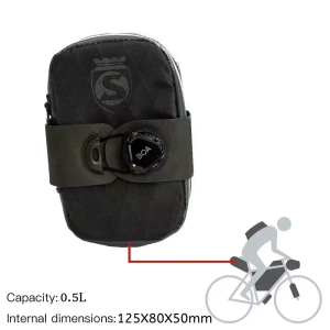 Grinta Roll Top Seat Pack Mattone Under Seat Bag Bicylces Zipper Waterproof Zipper BOA mounting System Grinta Roll Top Seat