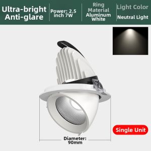 PNTU | High CRI No Flicker Recessed COB Goose Neck Spot Light