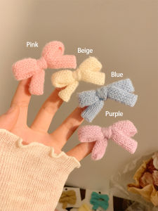 Colorful Plush Butterfly Knot Hair Clip for Women Side Bangle Hair Weave Clip Fashionable Accessory for Hair Styling