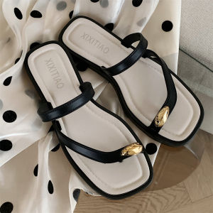 Dép Xỏ Ngón Đế Bằng PVC Mùa Hè Cho Nữ Dây Thắt Nơ Đế Mềm Thoải Mái Chống Thấm Nước Dùng Trong Nhà Và Ngoài Trời