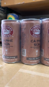 Date 11/27  Lốc 6 Lon cà phê sữa đá Highlands Coffee 185ml x 6