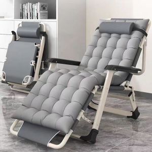 Bed 2 in 1 Adjustable Folding Chair Foldable Bed With Foam Reclining Chair 300KG Load Office Nap Bed for Outdoor