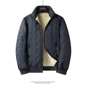 Mens Thickened Fleece Lined Cotton Jacket Autumn Winter Warm Sheep Velvet Loose plus Size Cotton Coat Fashion Urban Style