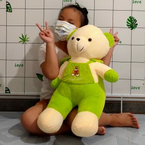 TEDDY BEAR GẤU BÔNG TEDDY MẶC YẾM SIZE LỚN DỄ THƯƠNG 100% GÒN AN TOÀN CHO BÉ