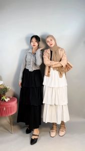 ROK LIPIT 3 TINGKAT PLISKET CARLINA: ROK KERJA NYAMAN