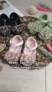 [Brandedbaby] 21-36 Sepatu Pesta Anak Perempuan Pita Diamond / Sepatu Flat Anak Perempuan