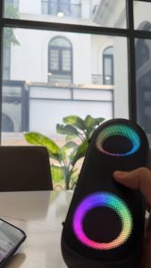 Loa Bluetooth Bluetooth onn. Groove Dua LED SPK LED  chống nước IPX7 ( hàng Walmart Mỹ )