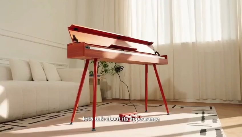 88 Key Keyboard Home Electric Piano Supports USB-MIDI & Headphones Connection Semi-open Cover Designed with Metal Three Pedal Power Adapter