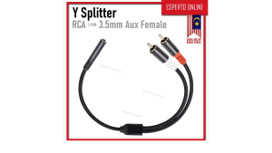 RCA Male to 3.5mm AUX Female Patch Cable 30cm Gold-Plated Precision Audio