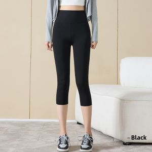 Miiow | High Waist Ice Silk Shark Skin Pants Womens Summer Thin Fitness Yoga Capri Pants Tummy Control Butt Lifting MiiOW Cat Person