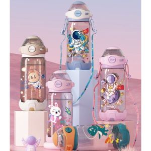 550ML Childrens Straw Cup Sippy Cup for Kids Portable  Water Tumbler Infant Toddler Bottle