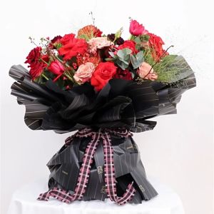 Kertas Buket Bunga Flower Wrapping Cellophane Bear Waterproof Florist 6096