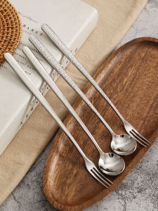 YUANSHANZHU | Long Handle 304 Stainless Steel Spoon for Coffee and Dessert