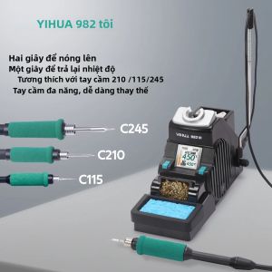 Trạm Hàn Chính Xác YIHUA 982-III C115 C210 C245 Dụng Cụ Hàn Điều Khiển Nhiệt Độ Sửa Chữa