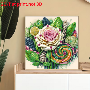 2D/flat 1 Piece Diamond Painting Frameless Painting floral Pattern canvas Material Mothers Day and Thanksgiving gifts