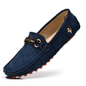 YRZL Nam Size Lớn 48 Da Lộn Mềm Giày Lười Slip-on Da Thật Chính Hãng Da Lái Xe Giày Da Đanh Cao Cấp Đế Bằng Giày Thường