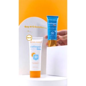 DC.ID Hanasui Collagen Water Sunscreen SPF 50 Ringan & Menenangkan Kulit Tidak Kusam Berminyak